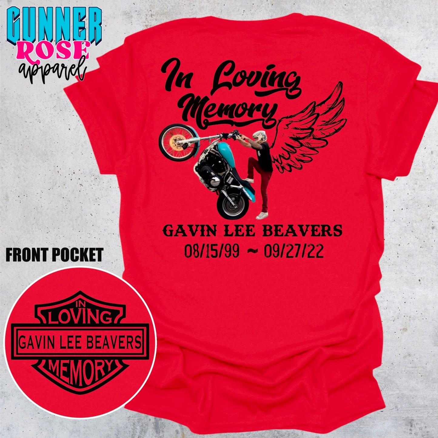 Gavin Beavers Memorial Shirt