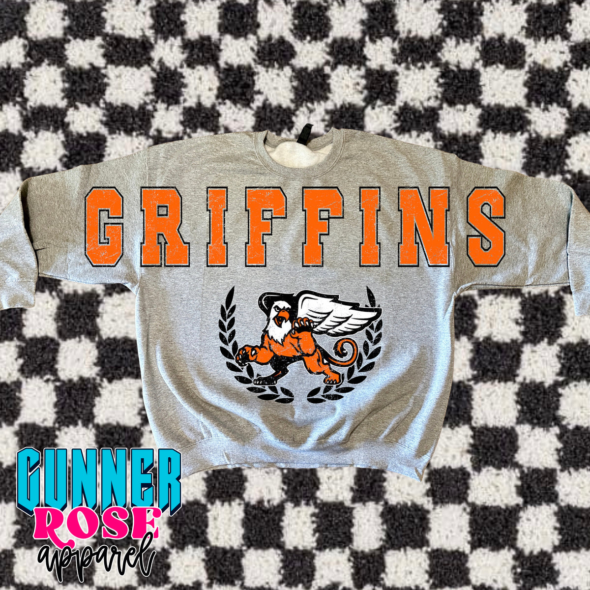 Oversized Mascot Crest Sweatshirt