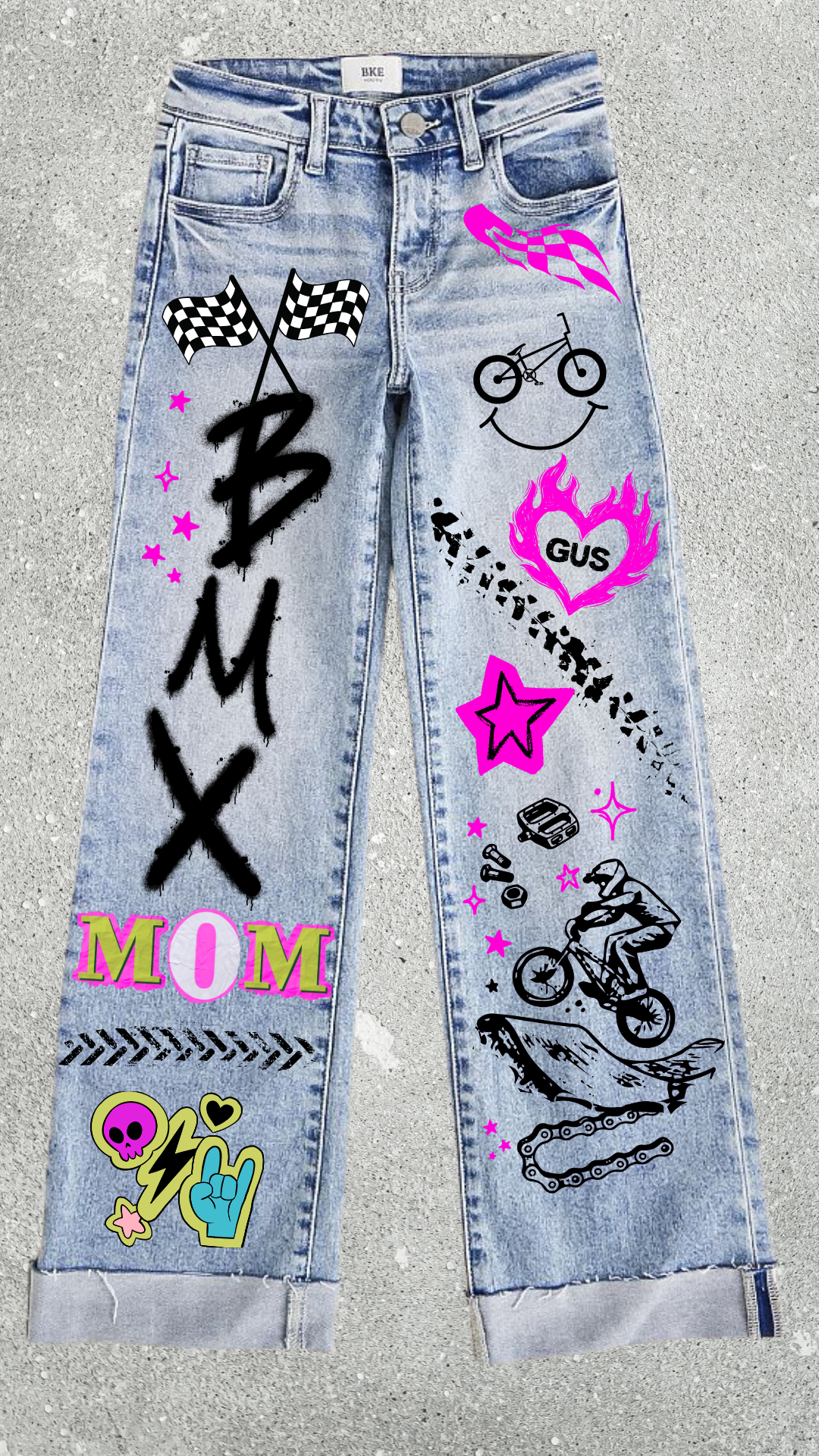 Custom Printed Jeans