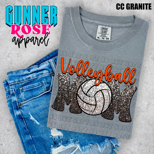 Faux Sequin Volleyball Mom