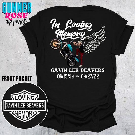 Gavin Beavers Memorial Shirt