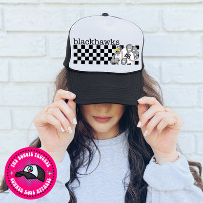 Mascot Checkered Hat