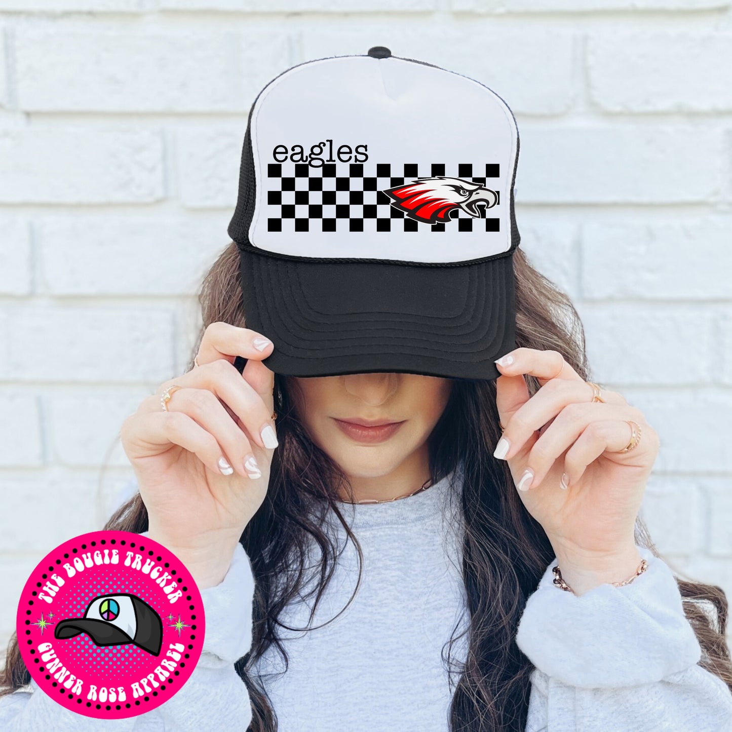 Mascot Checkered Hat