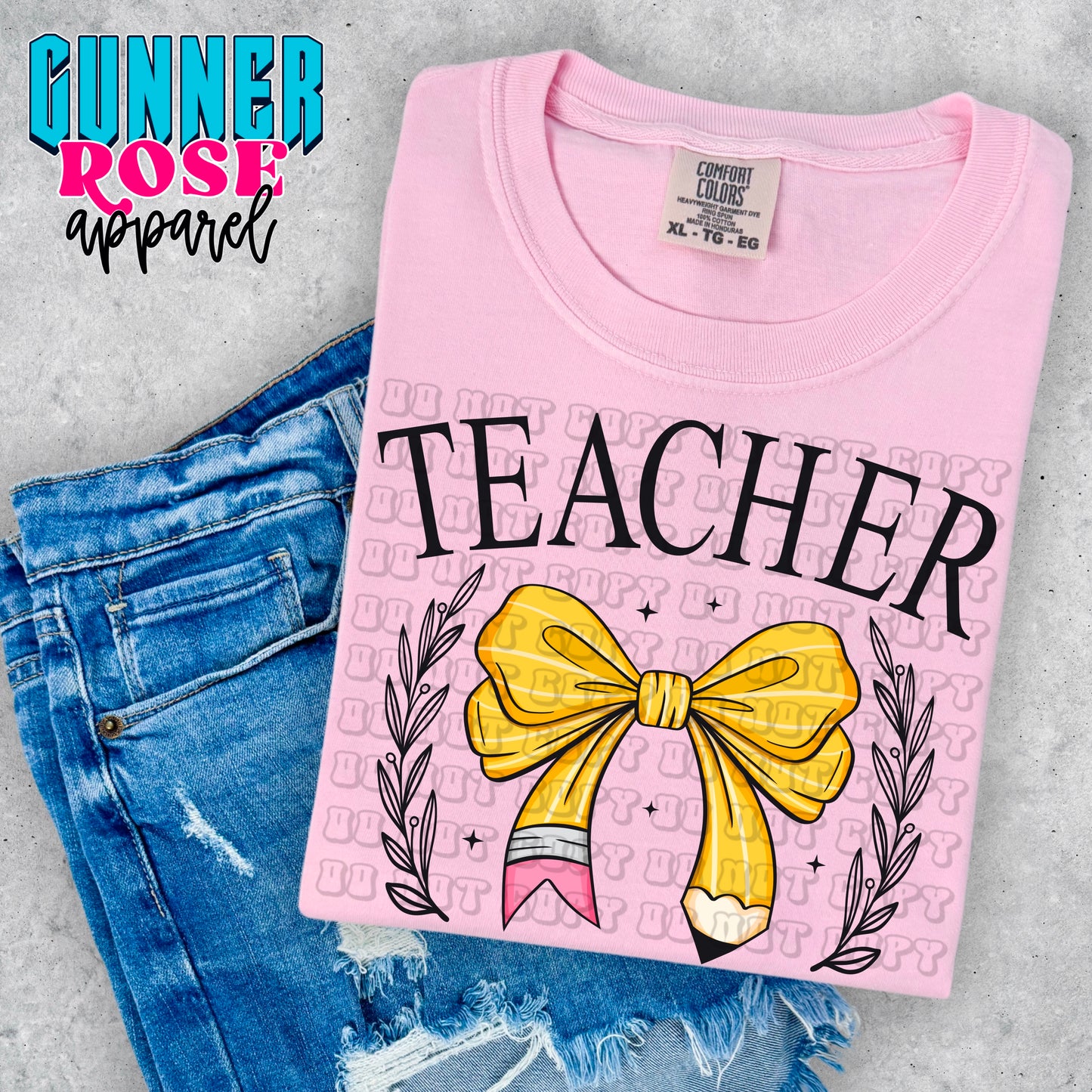 Teacher Pencil Bow