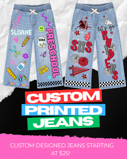 Custom Printed Jeans