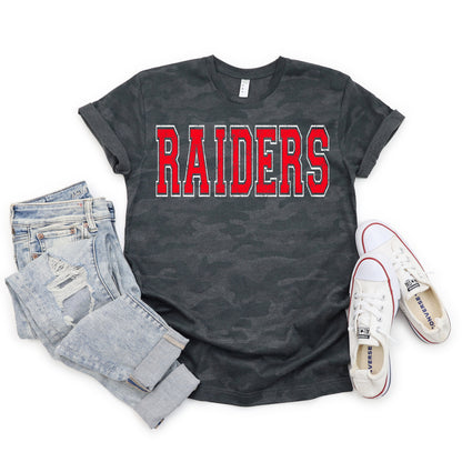 BLACK STORM CAMO VARSITY TEE